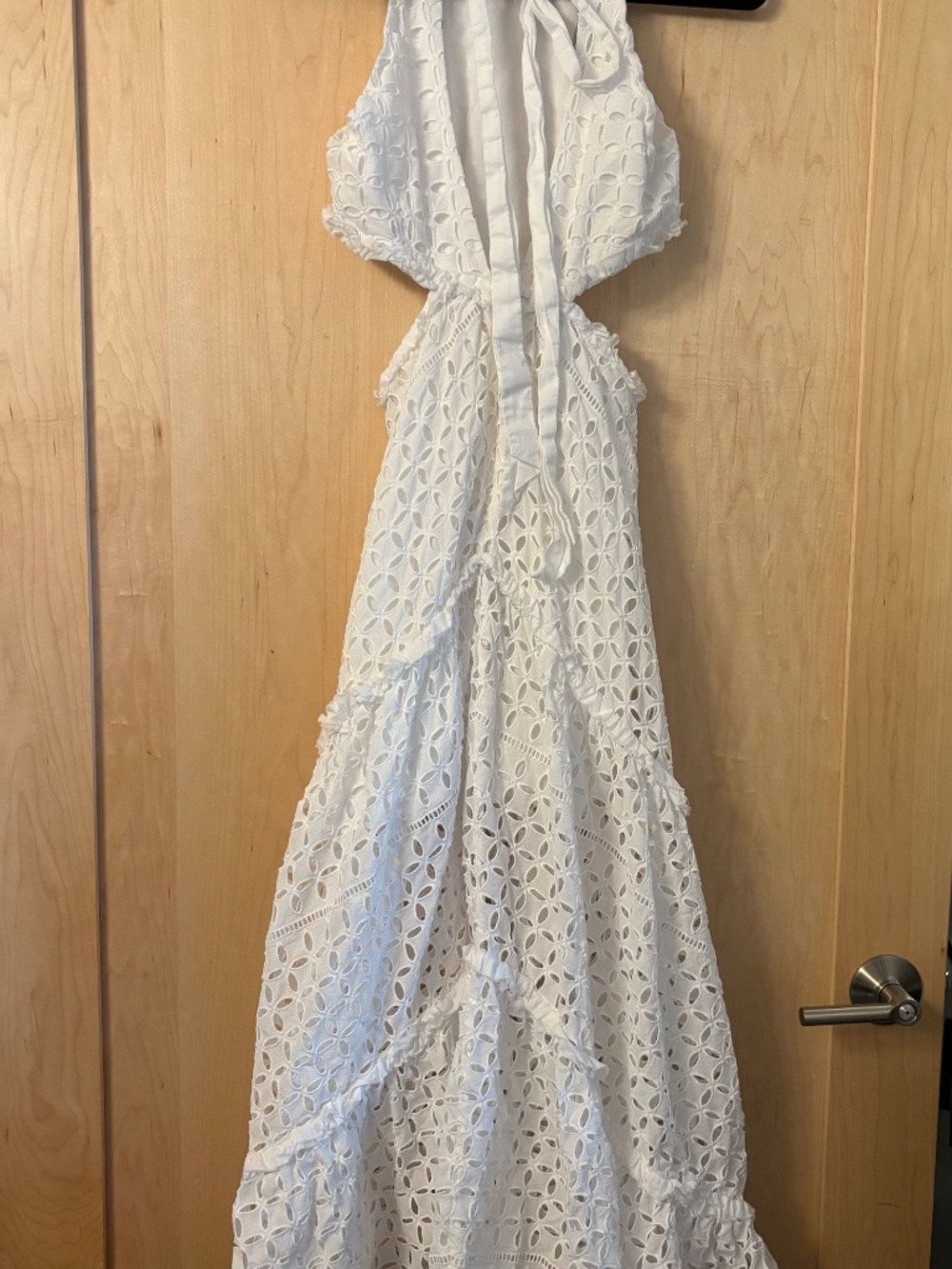Anthropologie Eyelet Cutout Maxi Dress - Picture 2 of 6
